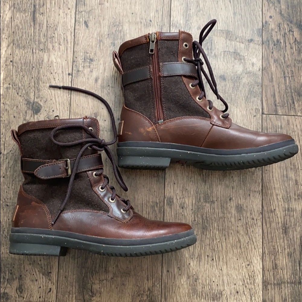UGG Kesey 8 brown leather boots waterproof